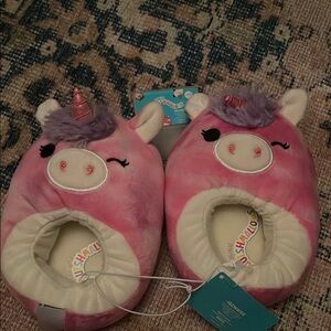 Squishmallows Pink Unicorn Kids Slippers